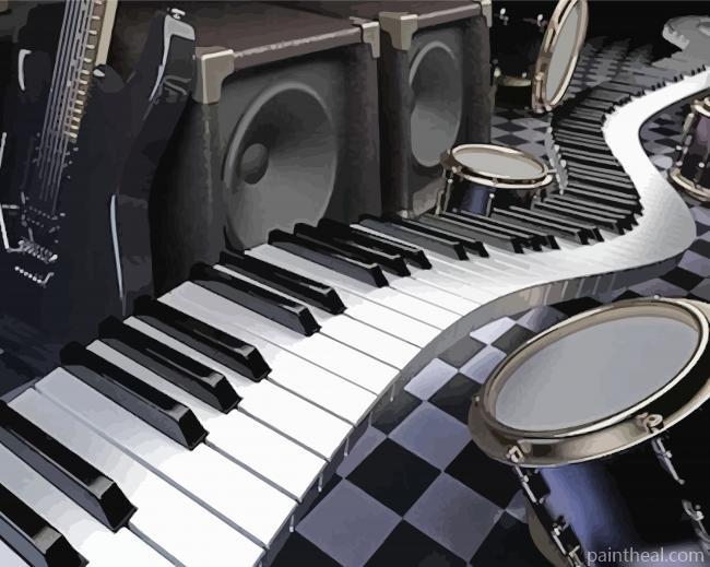 Musical Road Painting By Numbers Kits
