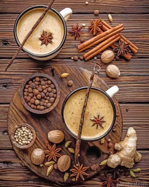 Masala Tea Painting By Numbers Kits