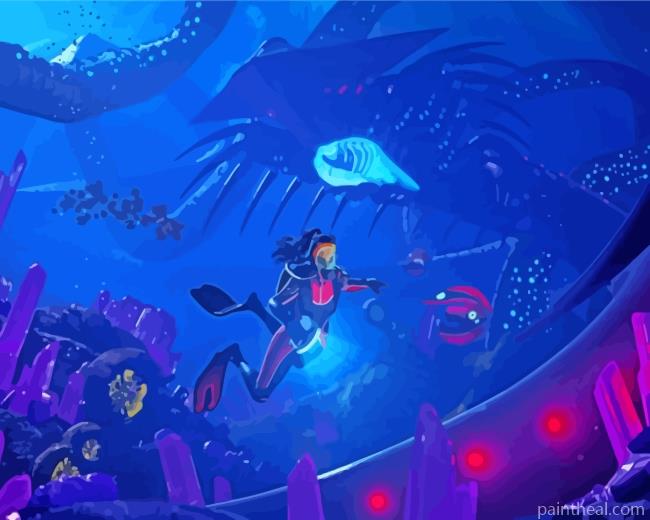 Subnautica Game Character Painting By Numbers Kits