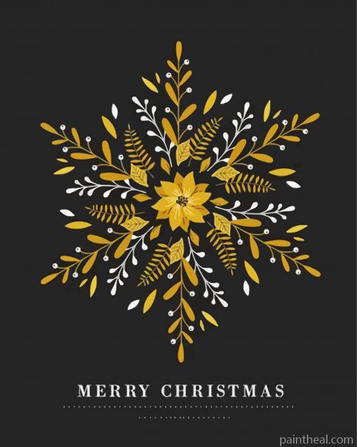 Floral Snowflake Painting By Numbers Kits