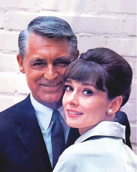 Cary Grant And Audrey Hepburn Diamond Painting Painting By Numbers Kits