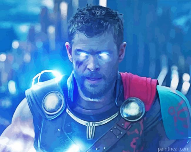 Thor With Lighting Eyes Painting By Numbers Kits