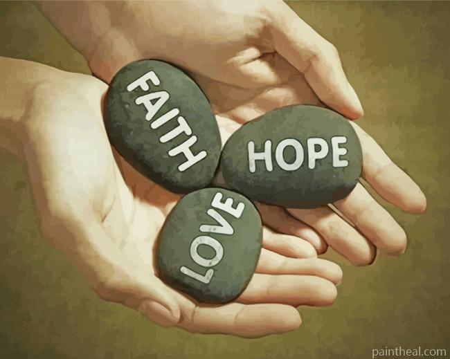 Faith Hope And Love Painting By Numbers Kits