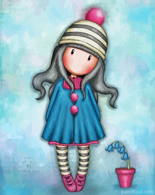 Gorjus Girl And Flowers Painting By Numbers Kits