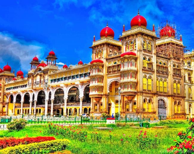 Mysore Palace India Painting By Numbers Kits