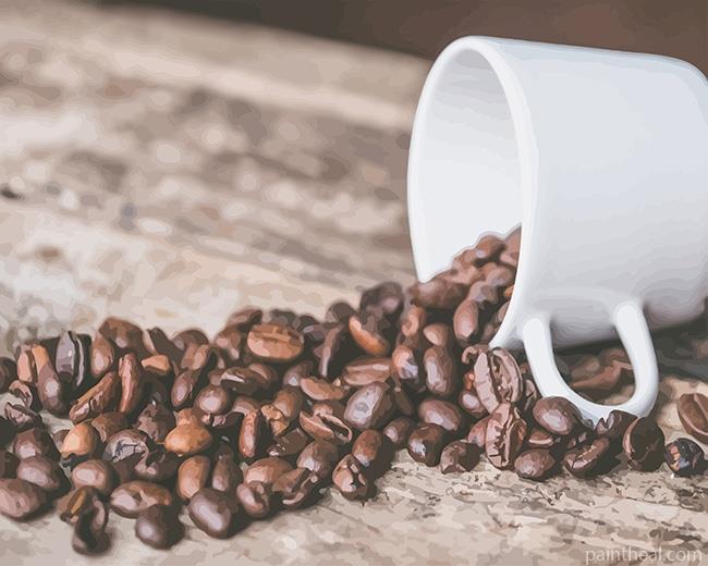 Coffee Cup Beans Painting By Numbers Kits