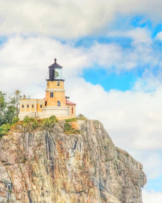 Split Rock Lighthouse Minnesota Painting By Numbers Kits