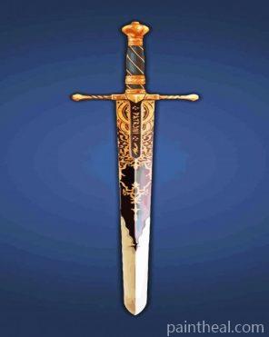 Aesthetic Sword Painting By Numbers Kits