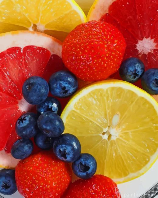 Fresh Yummy Fruits Painting By Numbers Kits