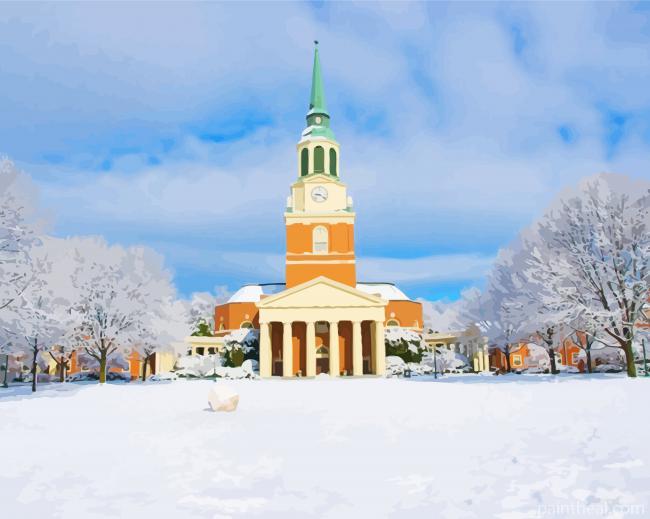 Snowy Wake Forest University Painting By Numbers Kits