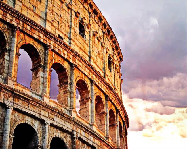 Colosseum Ancient Building Painting By Numbers Kits