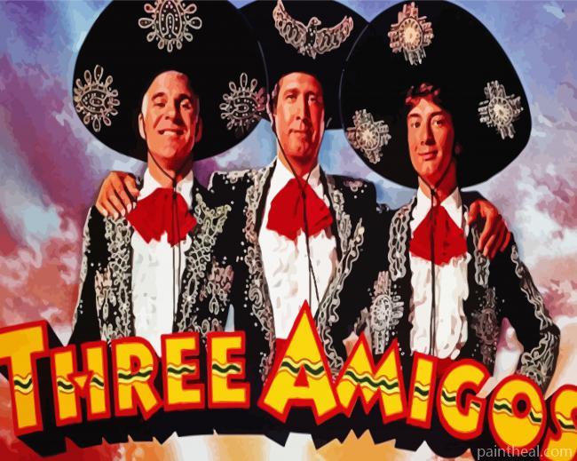 The Three Amigos Movie Poster Painting By Numbers Kits