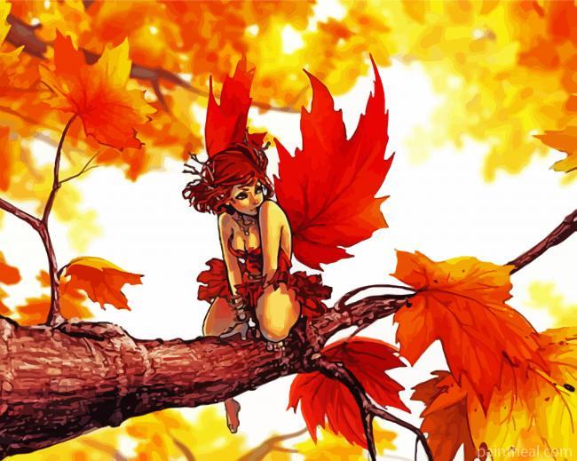 Fall Leaf Fairy Painting By Numbers Kits
