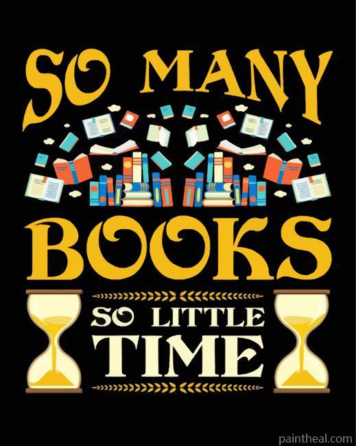 Aesthetic So Many Books So Little Time Painting By Numbers Kits