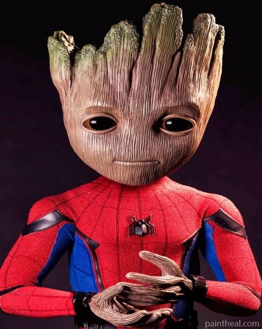 Spider Groot Painting By Numbers Kits