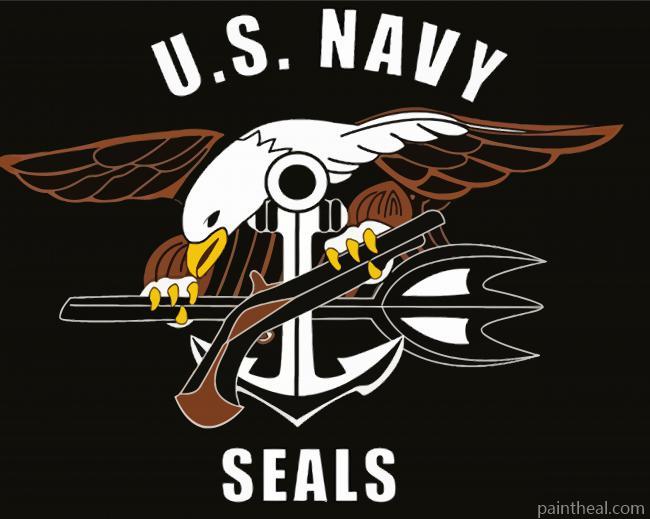 Aesthetic Navy Seal Logo Painting By Numbers Kits