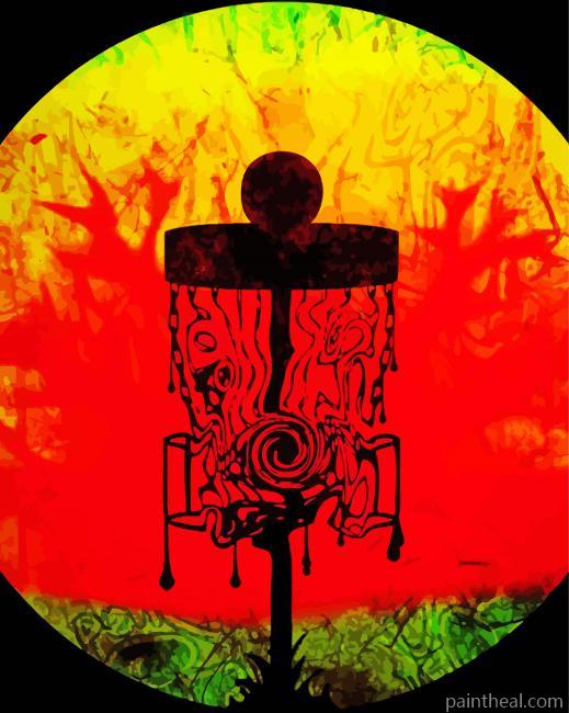 Disc Golf Illustration Painting By Numbers Kits