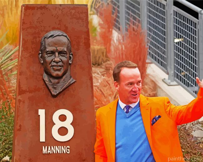 The Footballer Peyton Manning Painting By Numbers Kits