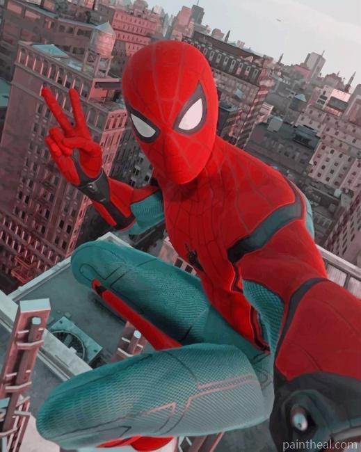Spider Man Selfie Painting By Numbers Kits