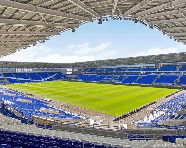 Aesthetic Cardiff City Stadium Painting By Numbers Kits