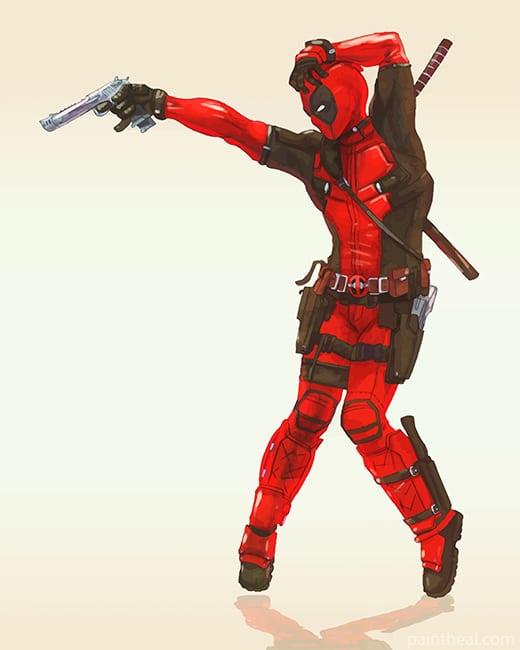 Deadpool Spider Man Pose Painting By Numbers Kits