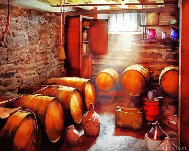 The Wine Cellar Painting By Numbers Kits