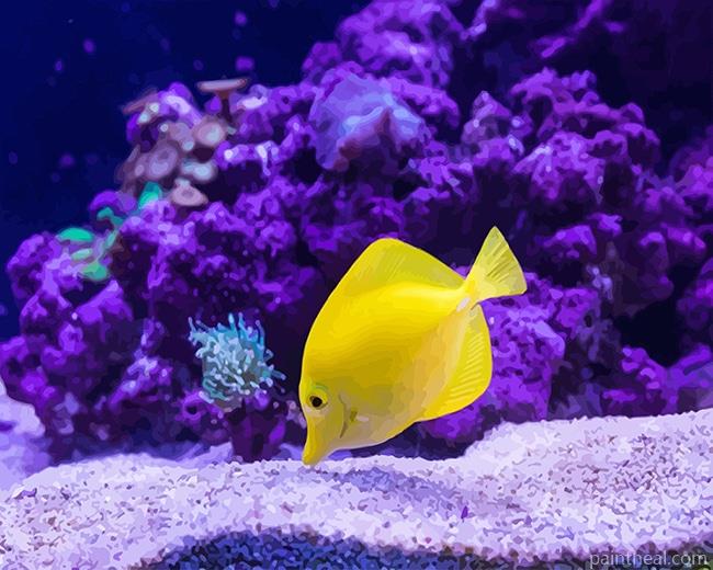Tropical Yellow Fish Painting By Numbers Kits