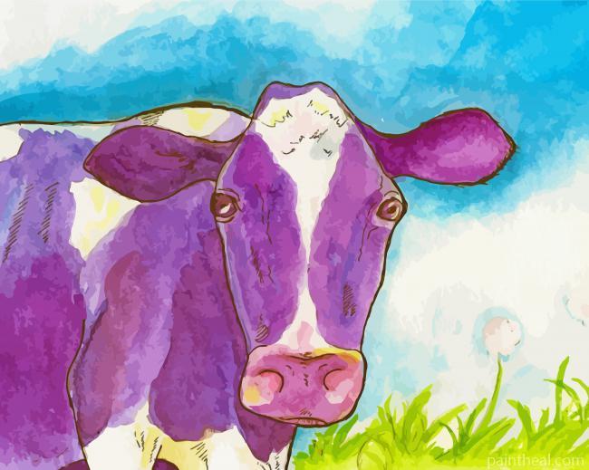 Purple Cow Painting By Numbers Kits