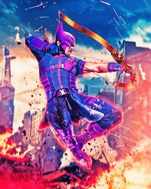 Hawkeye Art Hero Painting By Numbers Kits