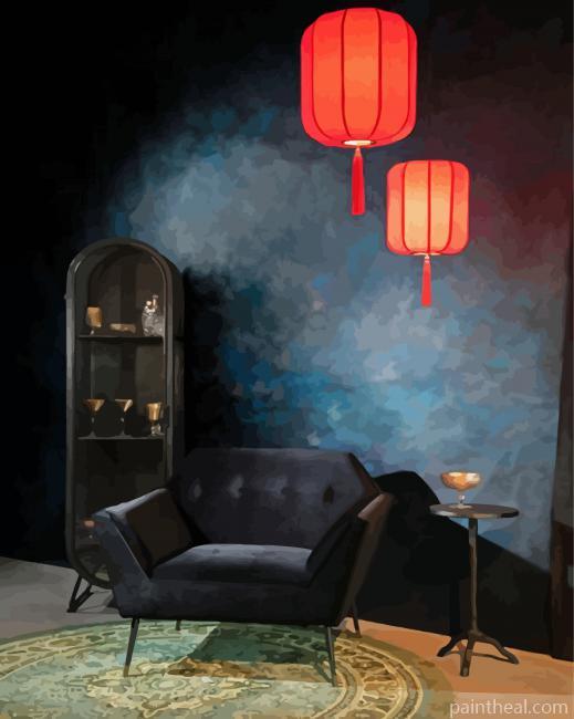 Chinese Lanterns Painting By Numbers Kits