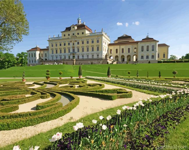 Ludwigsbur Residential Palace Stuttgart Painting By Numbers Kits