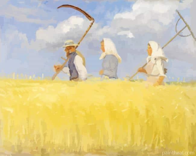 Anna Ancher Harvesters Painting By Numbers Kits
