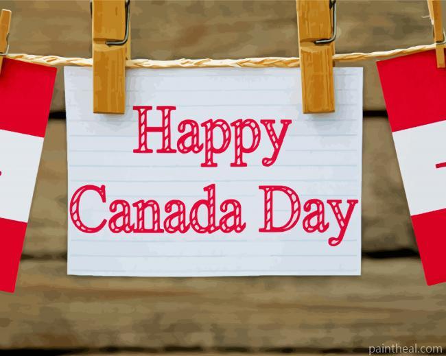 Aesthetic Happy Canada Day Painting By Numbers Kits