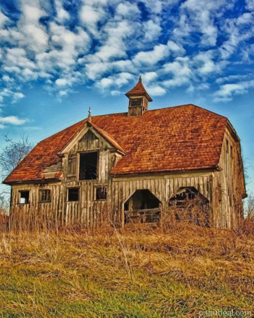 Aesthetic Old Barn Painting By Numbers Kits