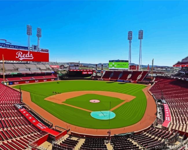 Aesthetic Great American Ballpark Painting By Numbers Kits