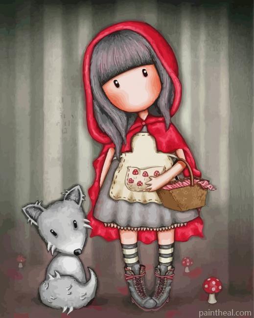Gorjus Girl And Wolf Painting By Numbers Kits