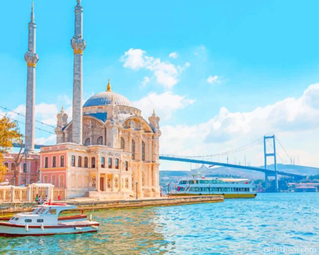 Ortakoy Mosque Istanbul Painting By Numbers Kits