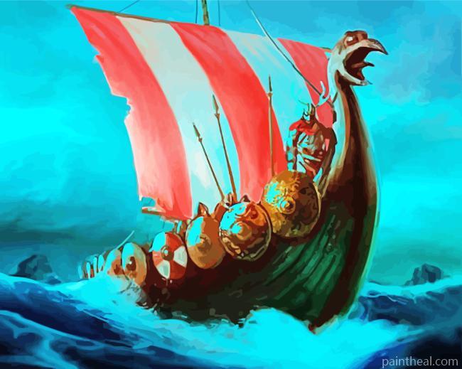 Norsemen Ships Diamond Painting Painting By Numbers Kits