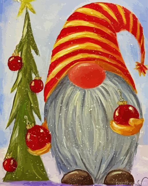 Aesthetic Christmas Gnome Painting By Numbers Kits