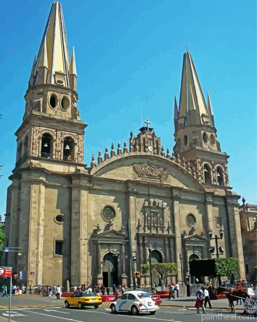 Gudalajara Catherdal Jalisco Painting By Numbers Kits