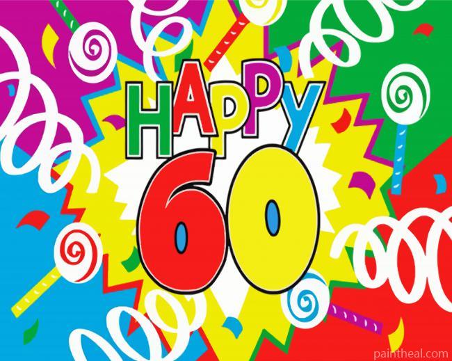 60th Birthday Painting By Numbers Kits