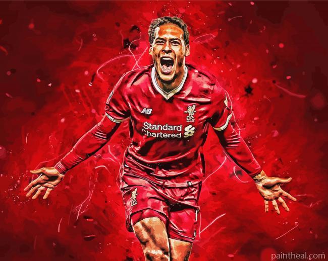 The Professional Footballer Virgil van Dijk Painting By Numbers Kits