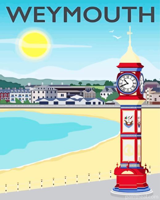 Weymouth Clock Poster Diamond Painting Painting By Numbers Kits