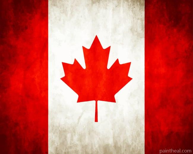 Canada Flag Painting By Numbers Kits