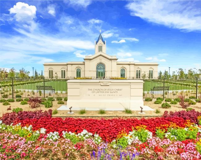 Fort Collins Colorado Temple Painting By Numbers Kits