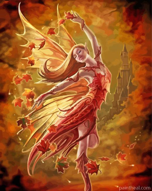 Autumn Leaf Fairy Painting By Numbers Kits