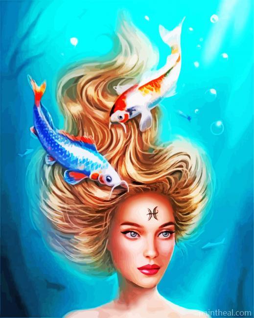 Pisces Woman Painting By Numbers Kits