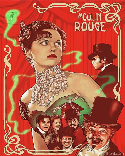 Moulin Rouge Movie Poster Painting By Numbers Kits