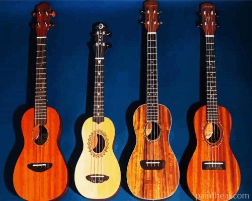 Ukulele Guitars Painting By Numbers Kits
