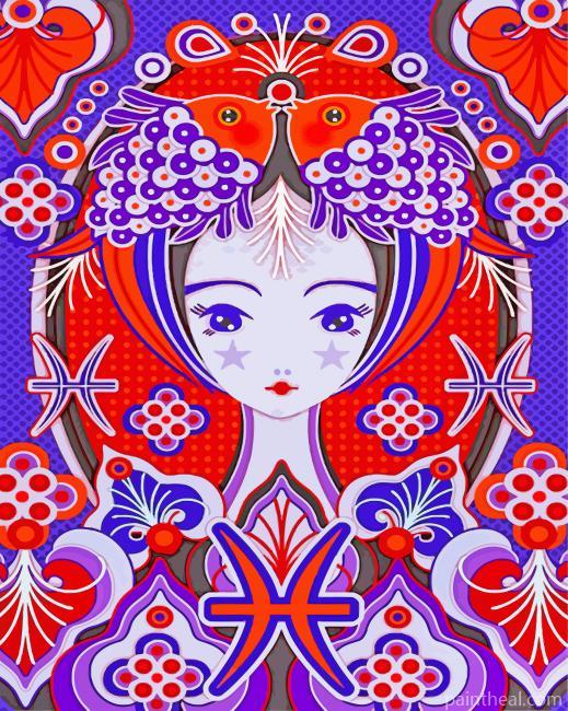 Aesthetic Pisces Illustration Painting By Numbers Kits